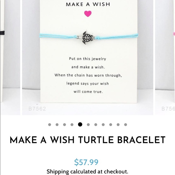 NWT Make a Wish Bracelet Sea Turtle Light Blue - Picture 4 of 4